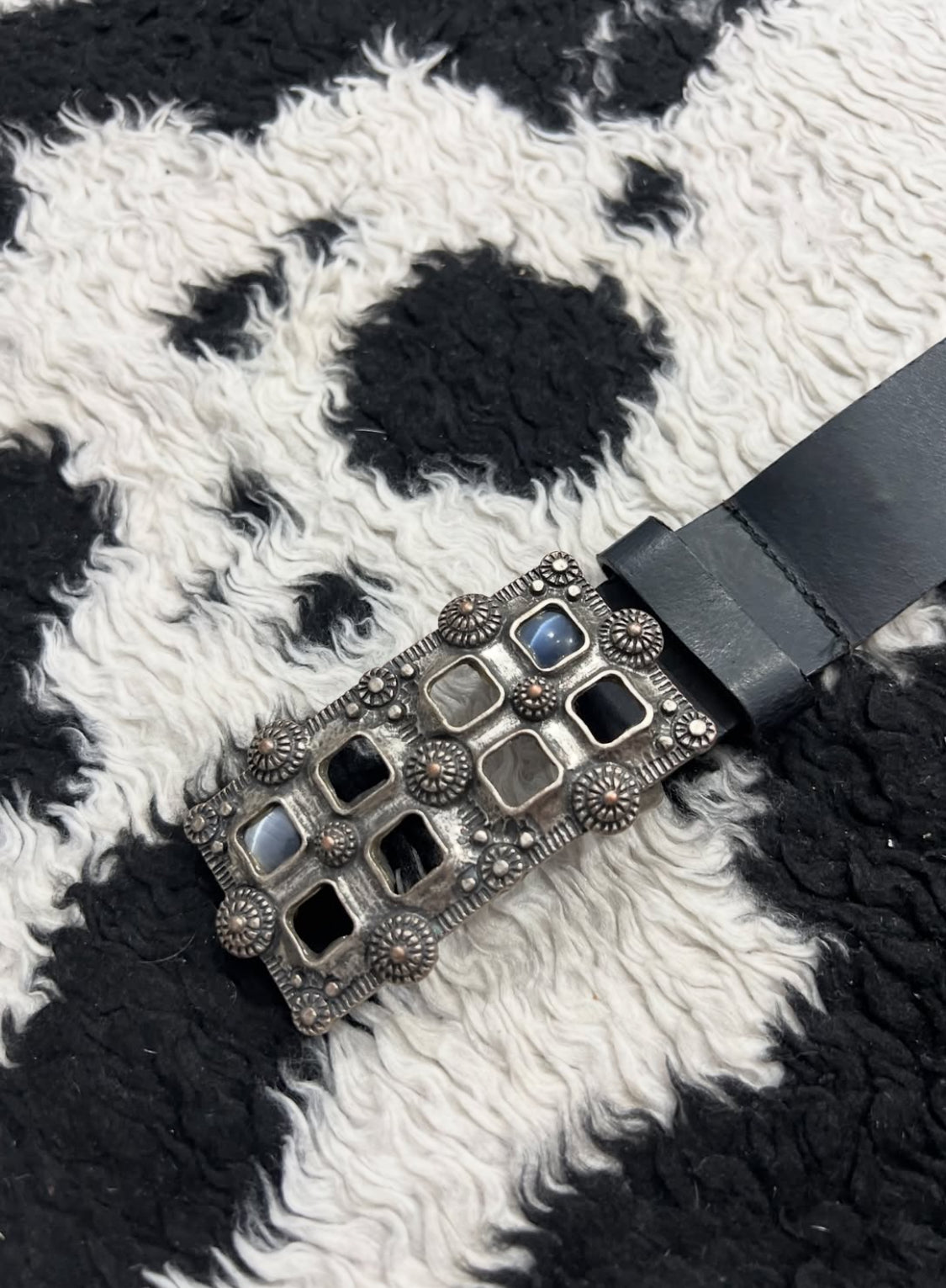 Vintage Black Buckle Belt