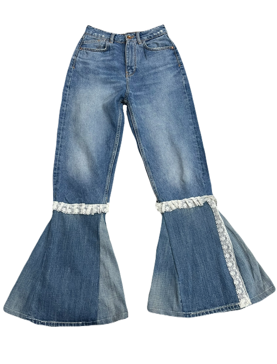 Zara High-Waisted Flare Denims (Waist 24)
