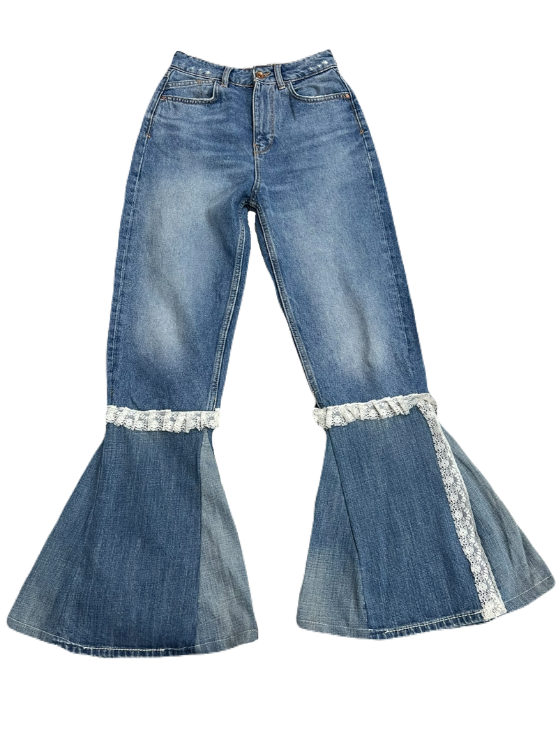 Zara High-Waisted Flare Denims (Waist 24)