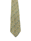 Mustard & Green Fully Embroidered Tie