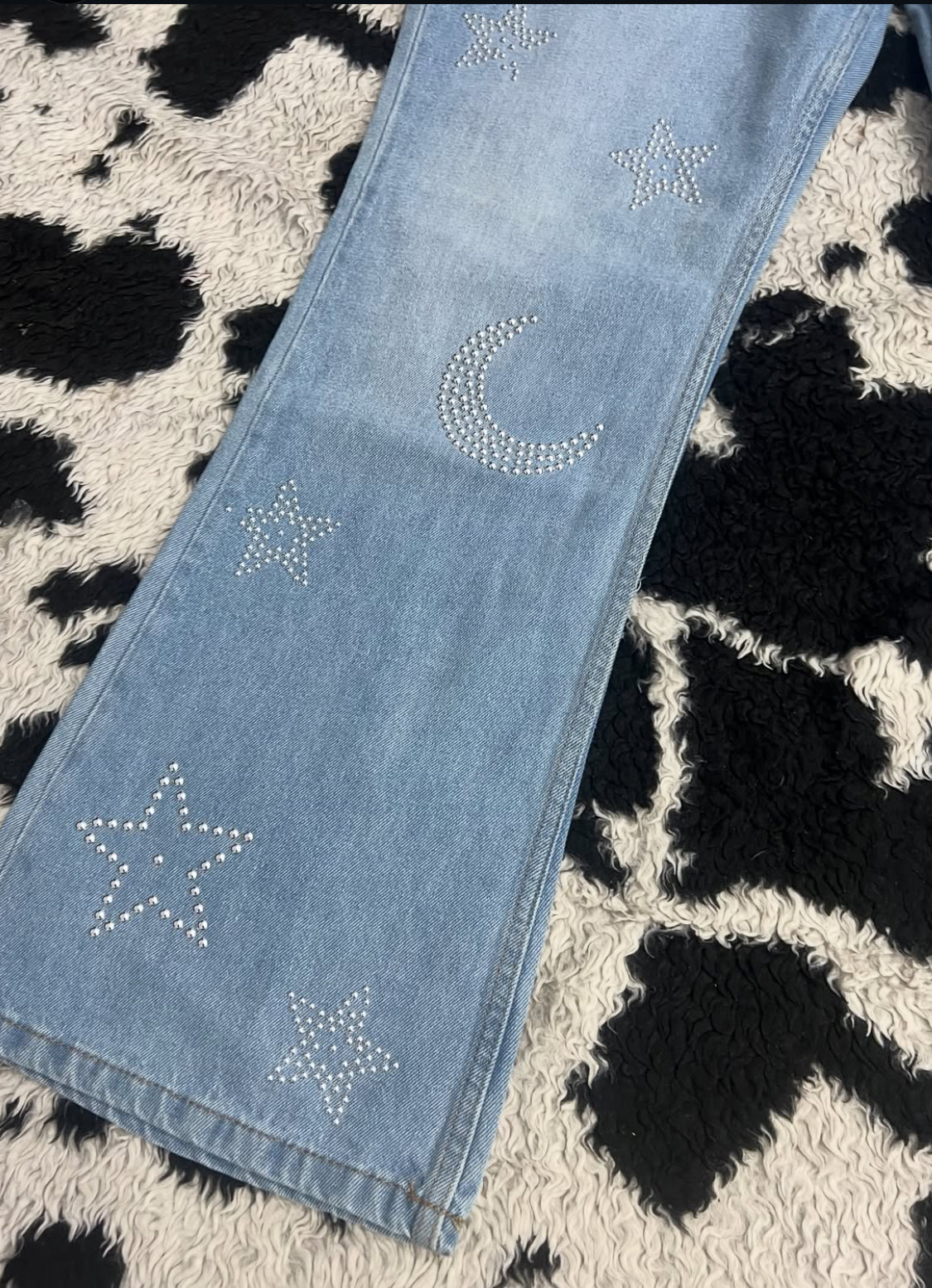 Stars & Moons Studded Jeans (Waist 34)