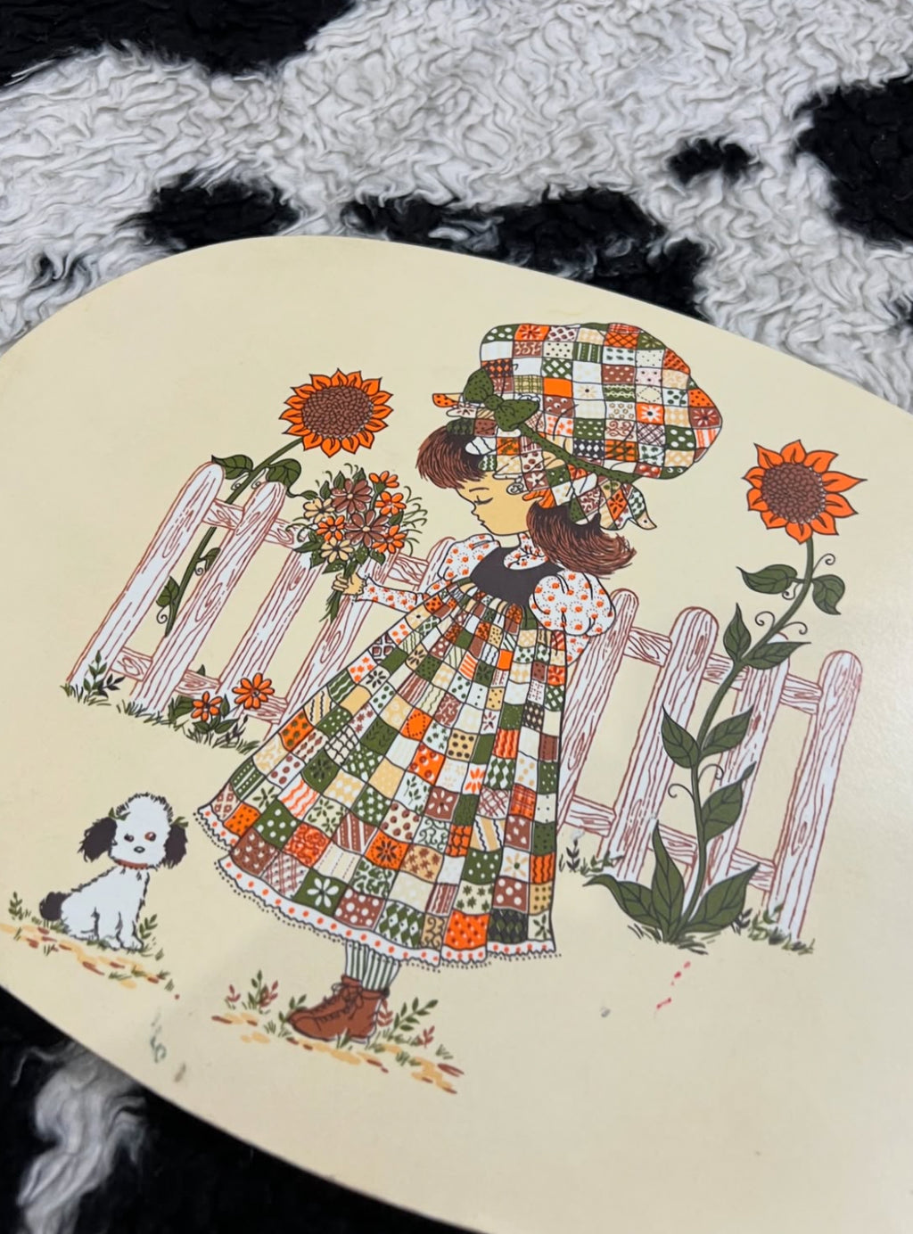 Vintage 1970s Melamine Coaster Wooden Tray