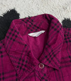 Corduroy Pink Plaid Buttonup