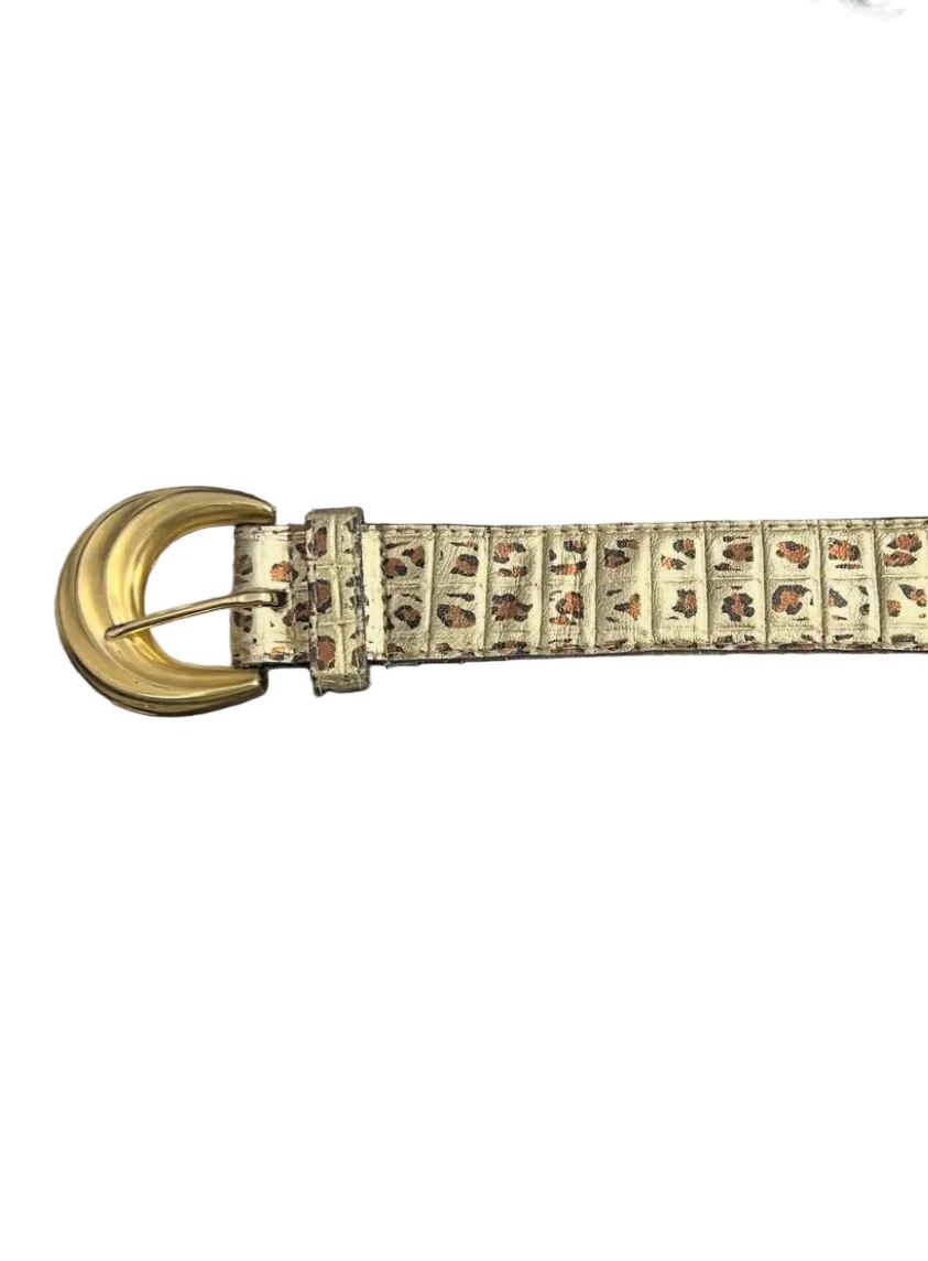 Golden Cheetah Print Belt