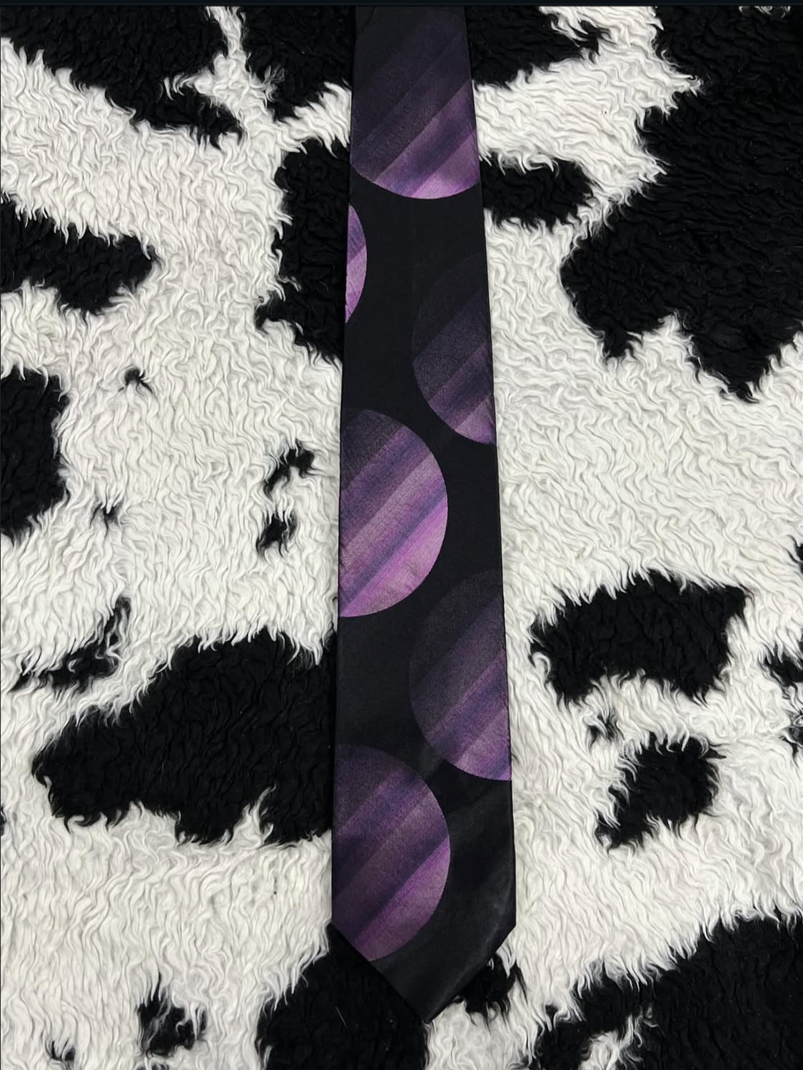 MONTI Black & Purple Dotted Tie