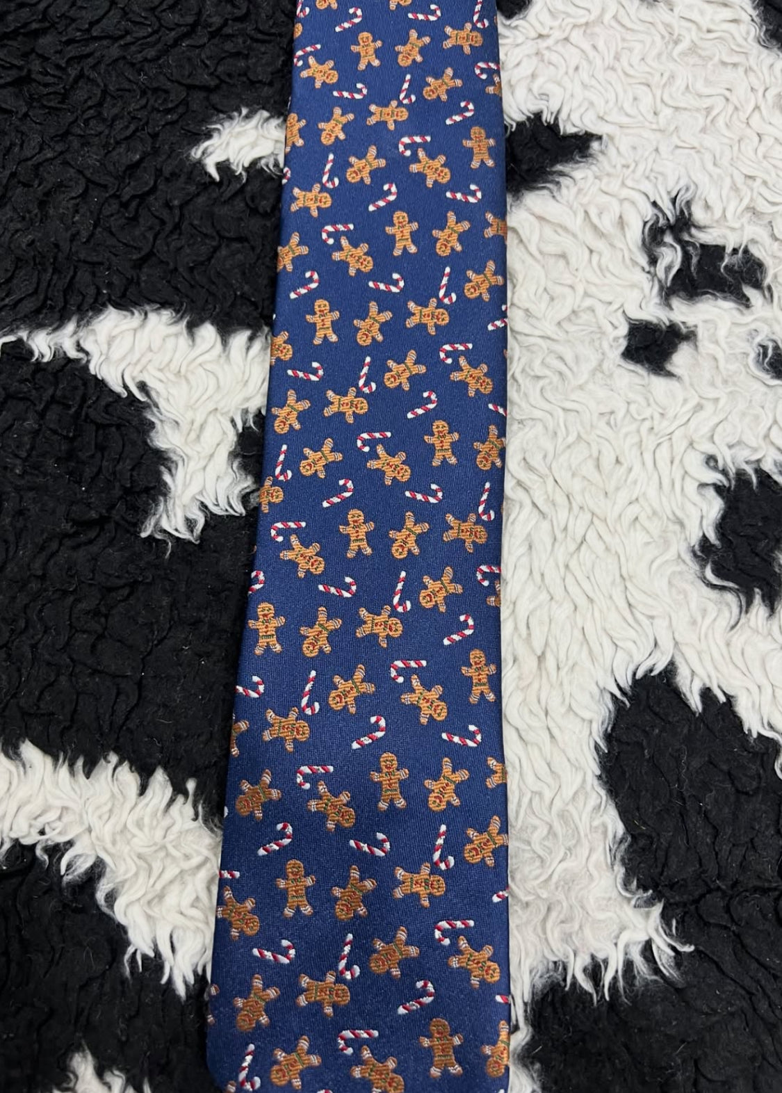 Gingerbread Man & Candy Canes Tie