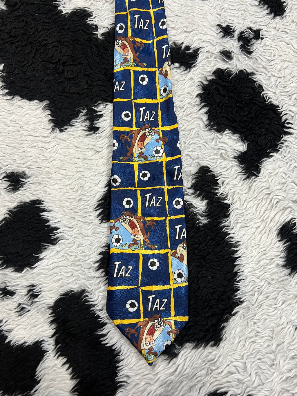 Looney Tunes Taz playing Football Tie