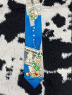 Vintage Mickey Mouse & Donald Duck Newspaper Tie
