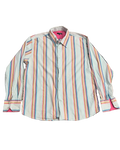 Rainbow Striped Blue Buttonup