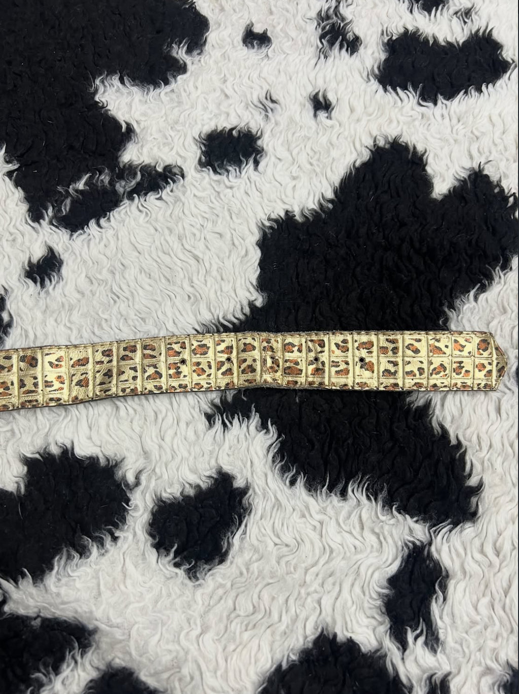 Golden Cheetah Print Belt