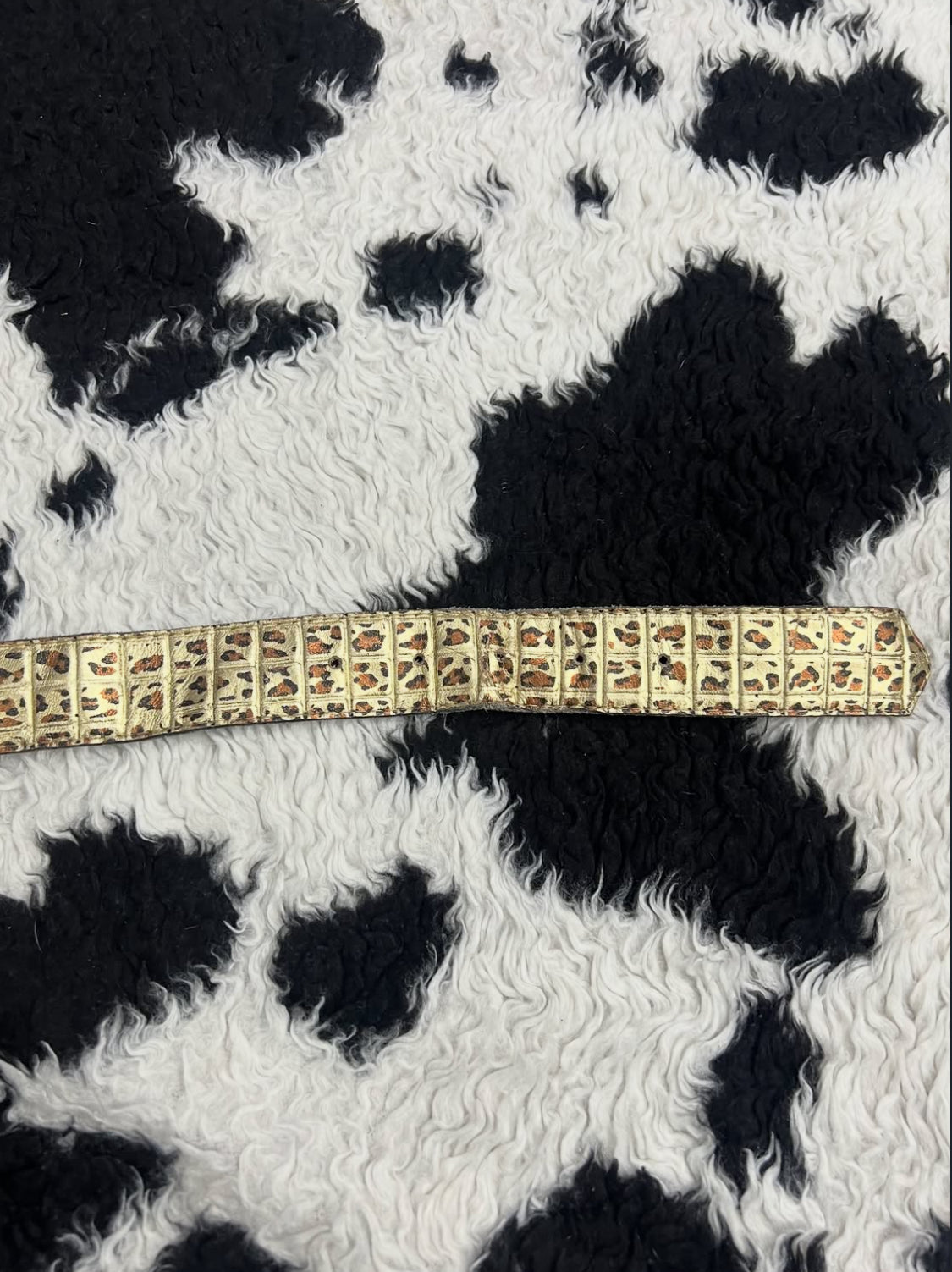 Golden Cheetah Print Belt