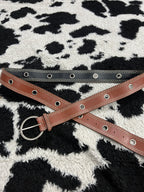 Wide Single Hole Brown Belt