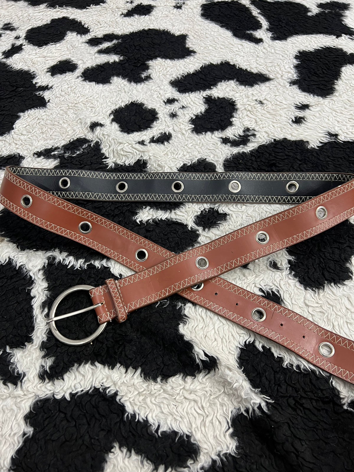 Wide Single Hole Brown Belt