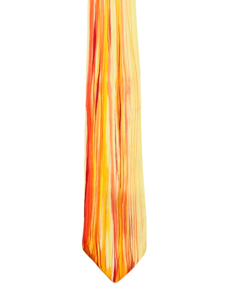 Orange Striped Tie