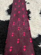 Delaware Hearts Embroidered Tie