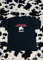 "Warning! At any time I could... Snap!" Camera Tee (Extra Large)