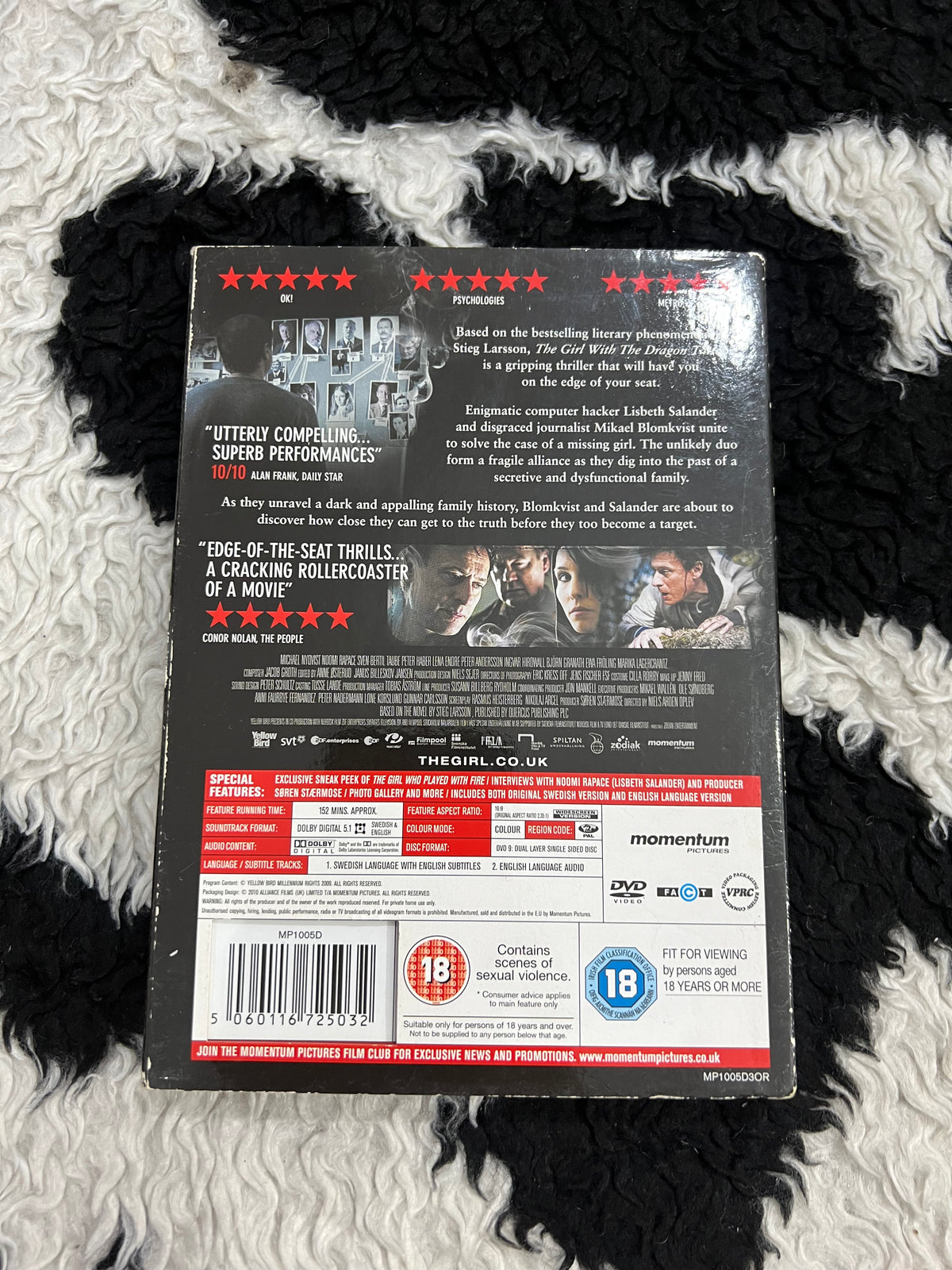 The Girl with the Dragon Tattoo DVD
