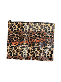 "Take Me to The Beach" Cheetah Print Pouch