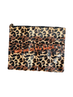 "Take Me to The Beach" Cheetah Print Pouch