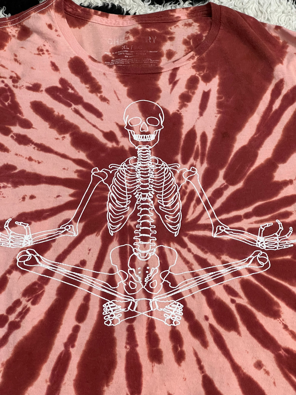 Skeleton Doing Yoga Tee (Medium - Large)