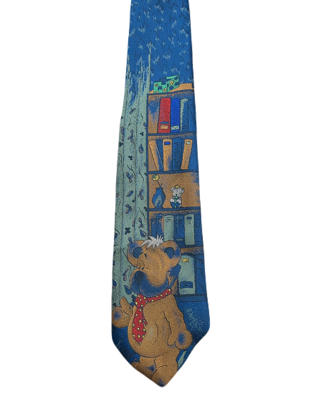Bear in Library Tie