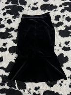 Long Black Velvet Skirt
