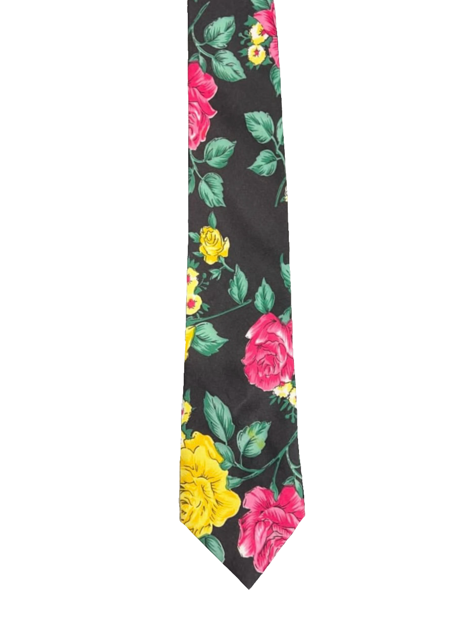 Yellow & Pink Roses Tie