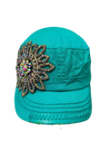 Y2K Floral Teal Cap