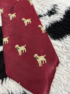 Golden Retriever with Bird in Mouth Tie