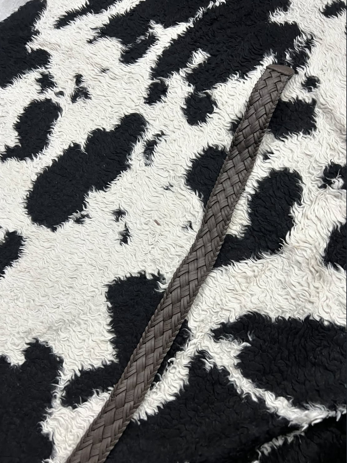 Braided Brown Elastic Belt