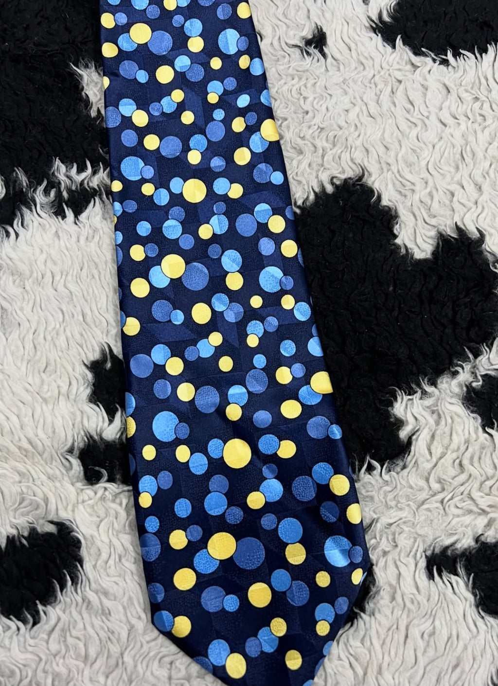 Silkworm Blue & Yellow Dotted Tie