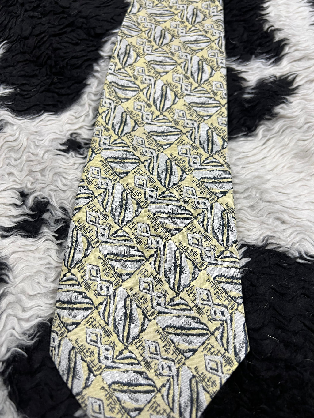 Filati Yellow Embroidered Tie