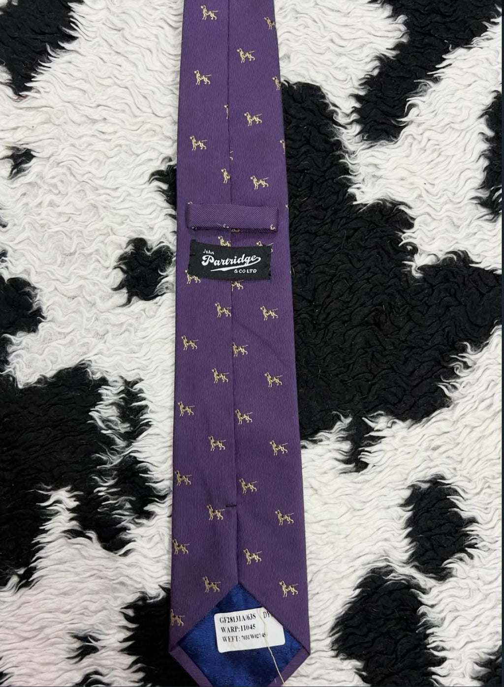 Embroidered Dogs Tie