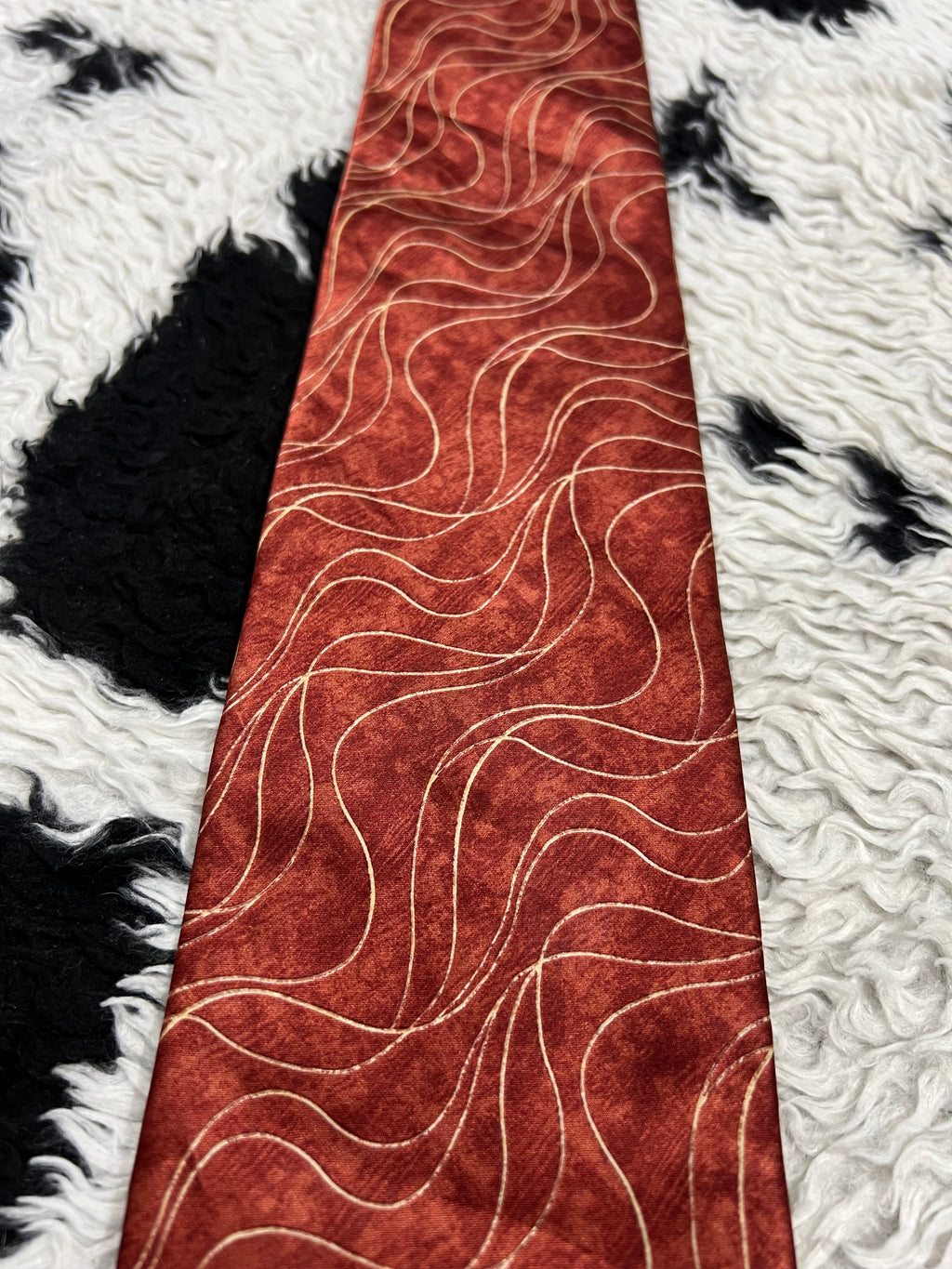 Pierre Pacha Orange & Gold Tie