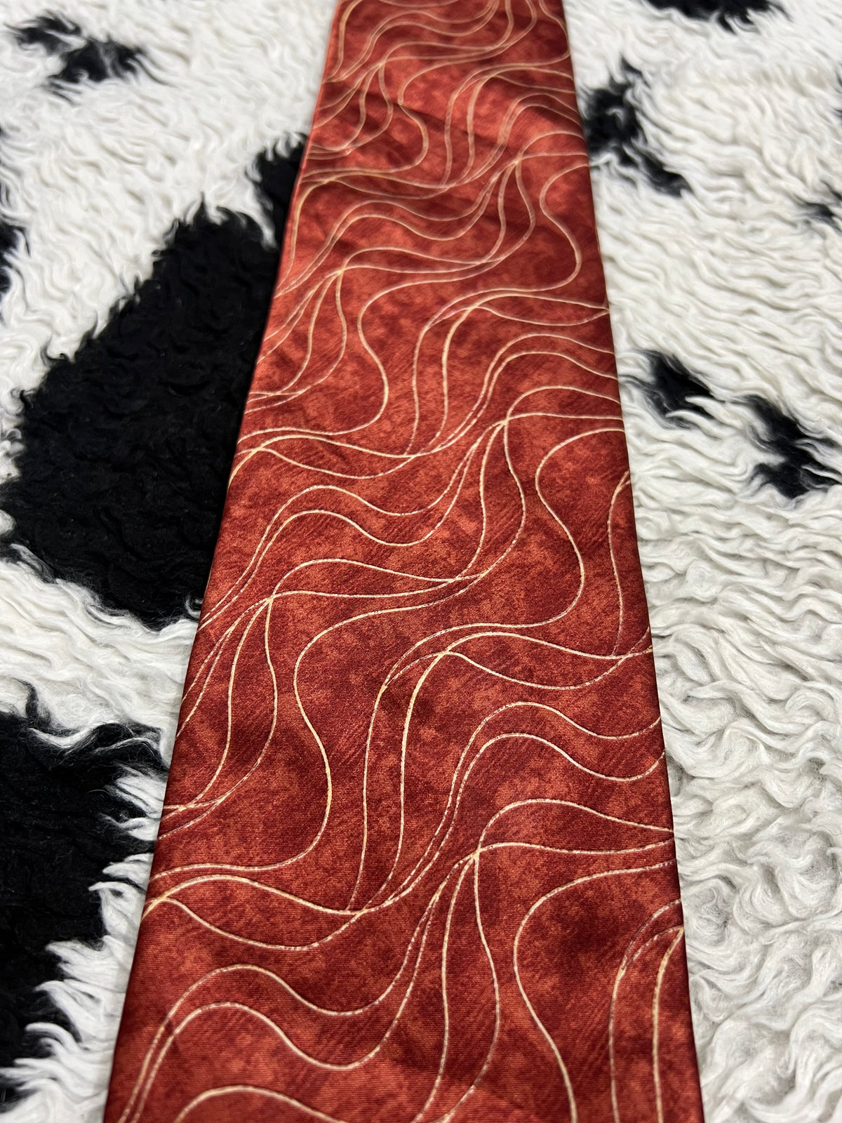 Pierre Pacha Orange & Gold Tie