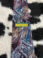 J. Garcia Purple Abstract Painting Tie