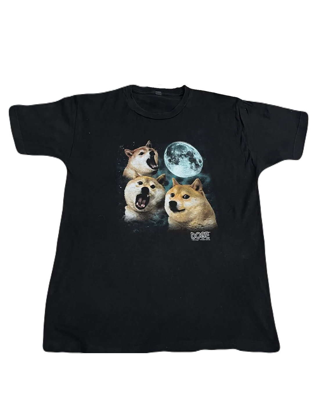 Three Doge Moon Meme Tee (Large)
