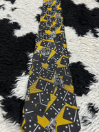 Dominoes & Cars Embroidered Tie (Tagged)