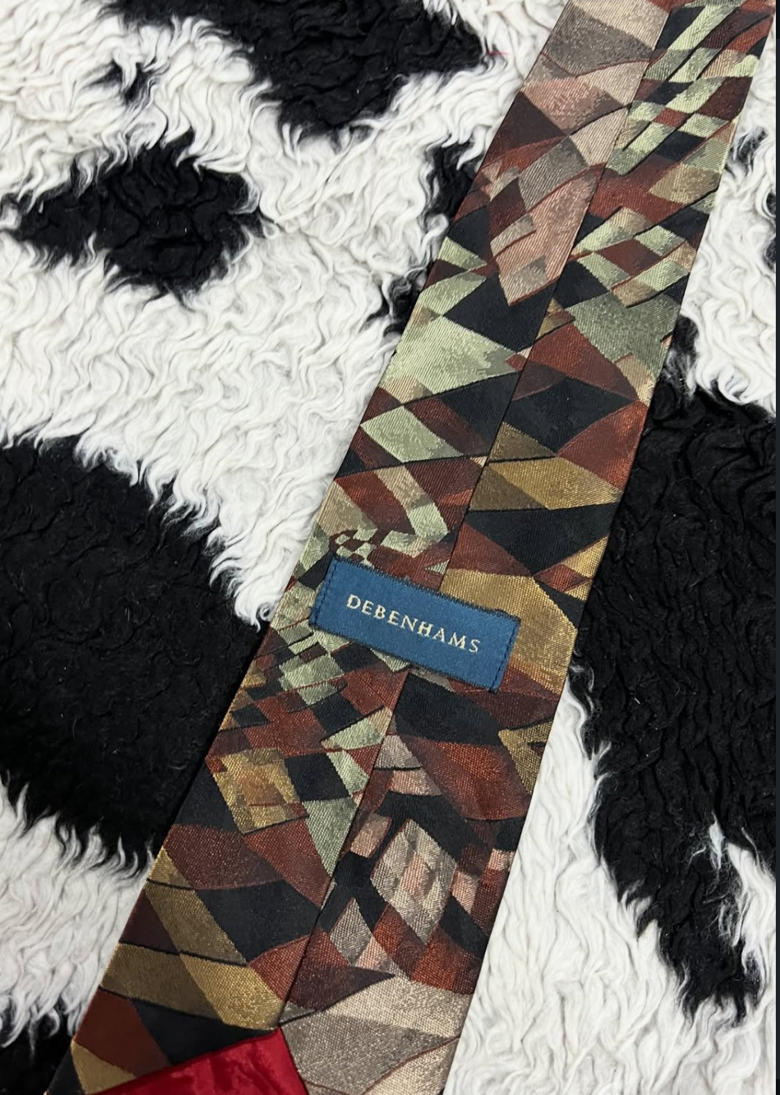 Debenhams Abstract Brown Embroidered Tie