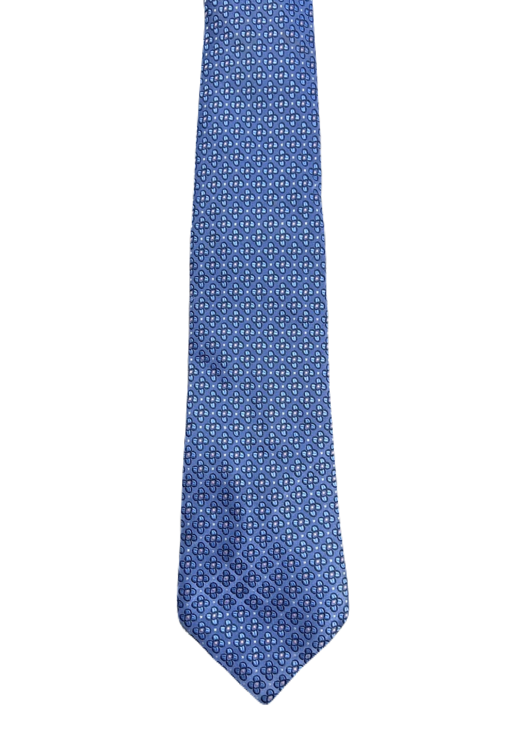 Blue Floral Embroidered Tie