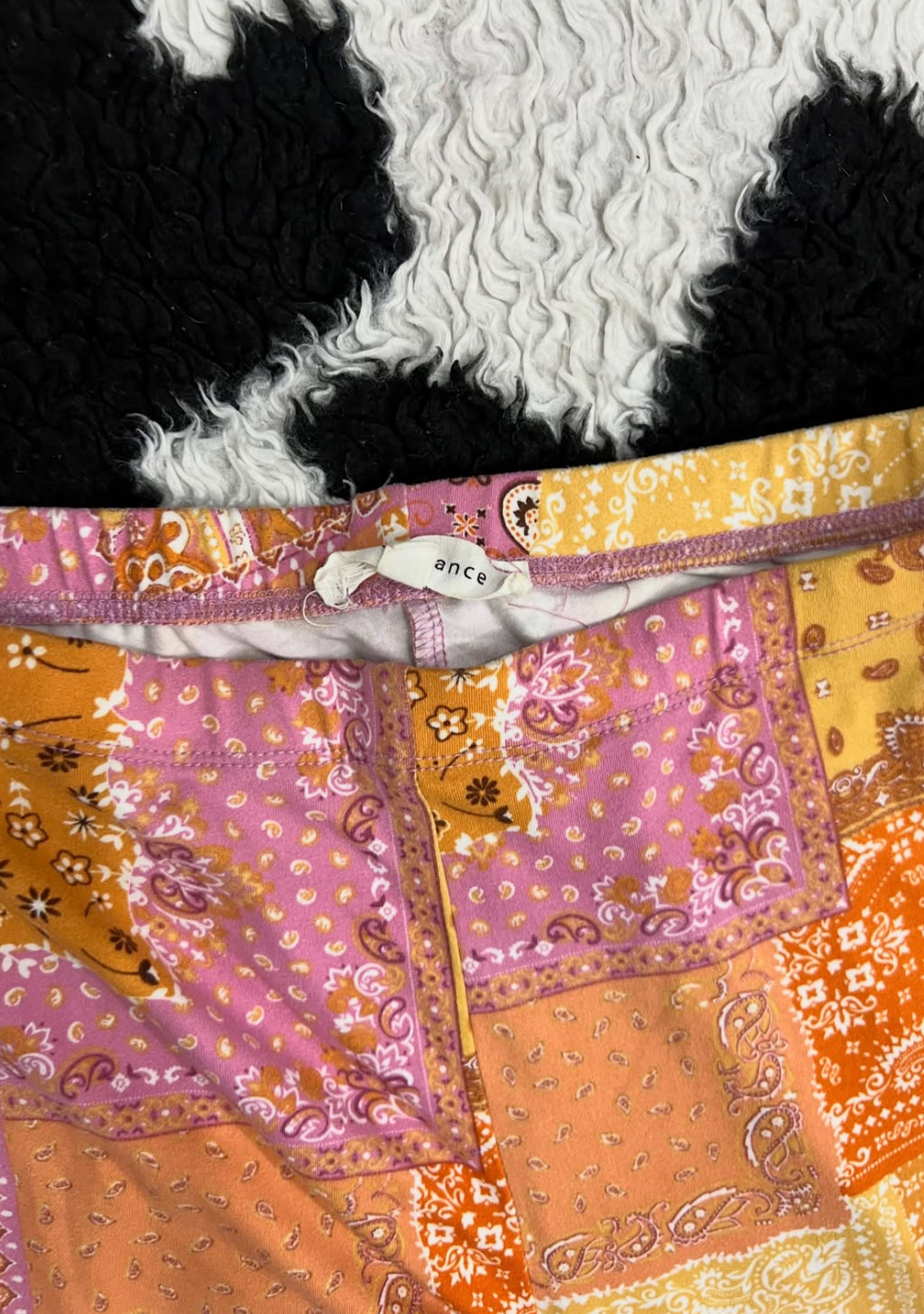 Pink & Orange Paisley Patchwork Bellbottoms (Small)