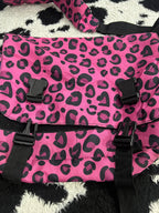 Pink & Black Cheetah Print Messenger Bag
