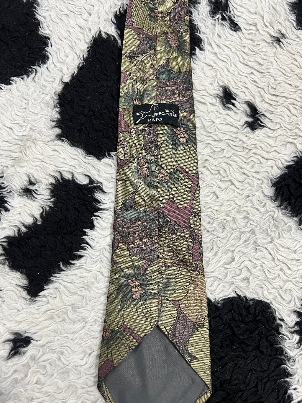 Rapp Fully Embroidered Flowers & Fruits Tie