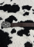 Bedazzled Buckle Brown Belt