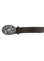 Bedazzled Buckle Brown Belt