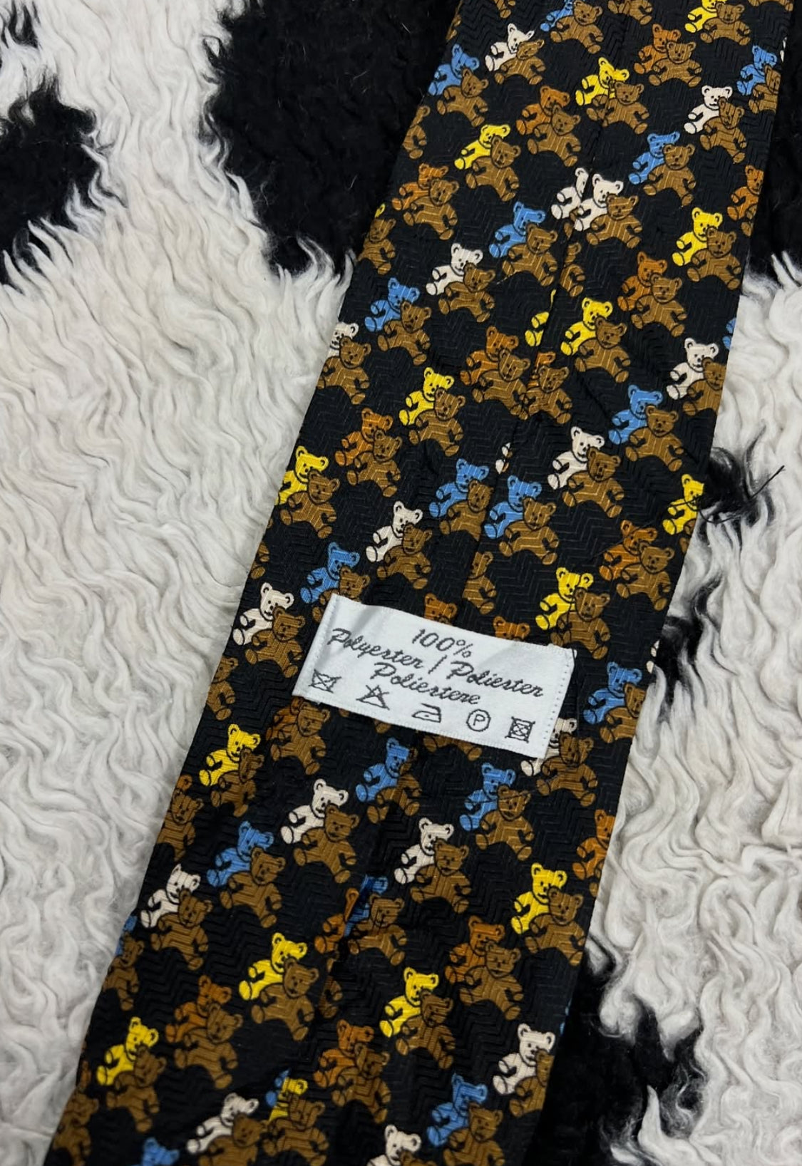Black Teddy Bears Tie