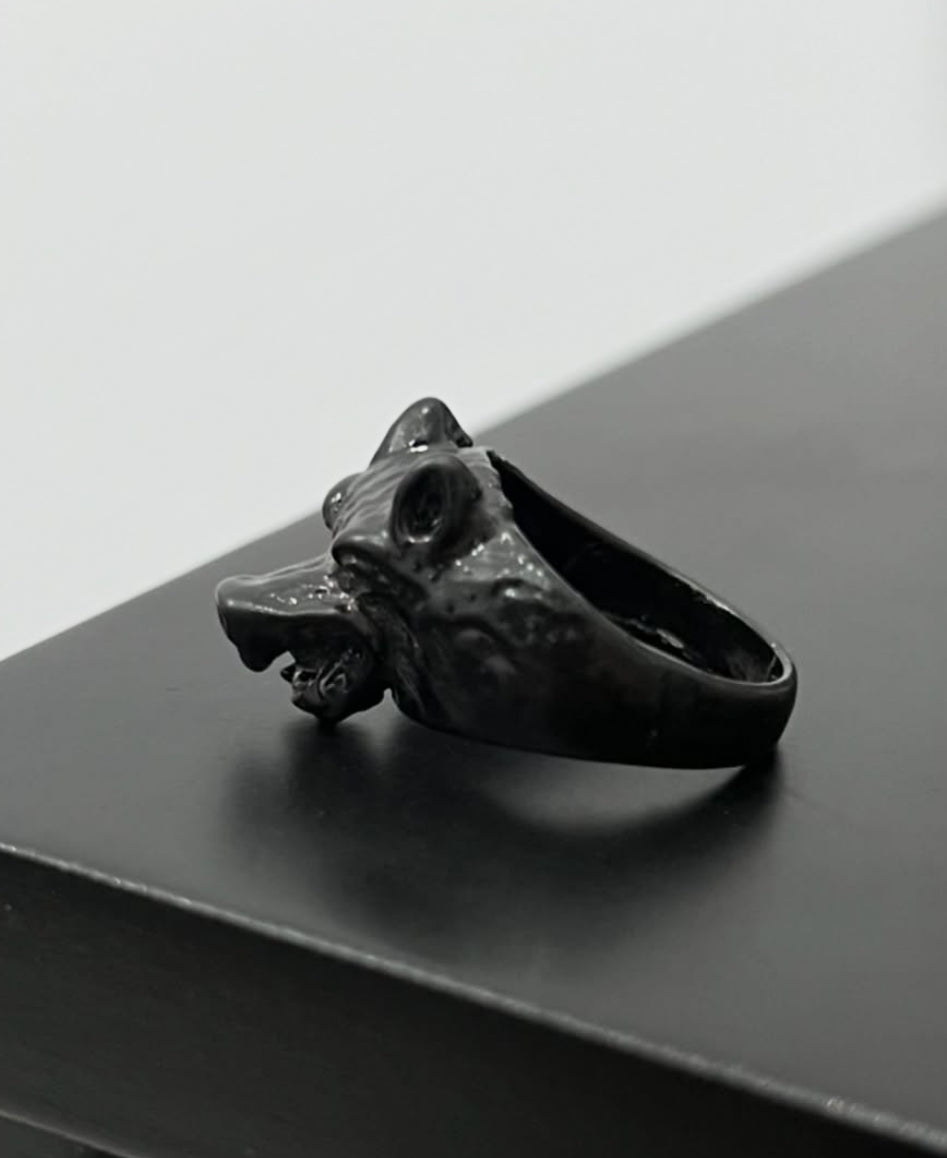 Black Wolf Ring