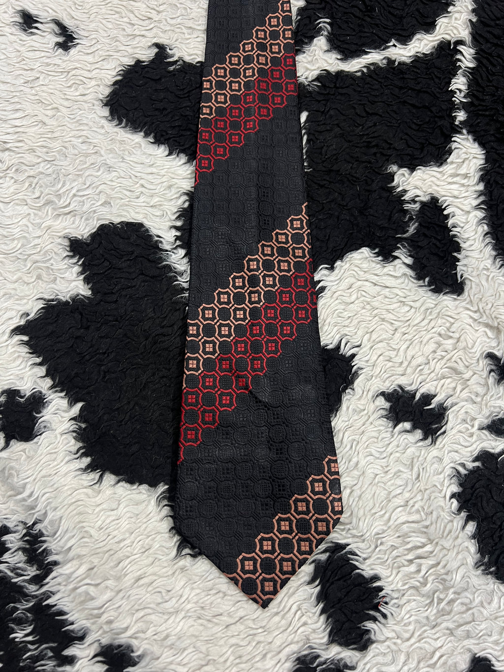 Delamare Black Embroidered Tie