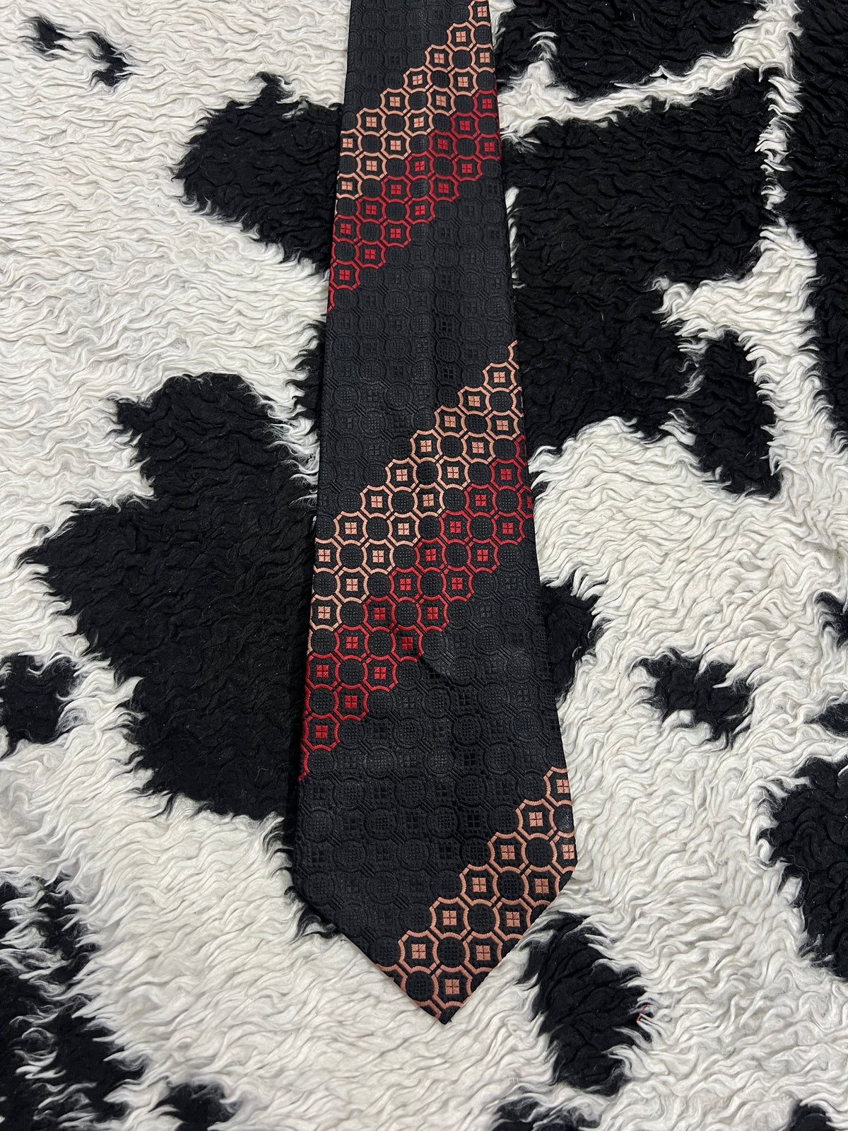 Delamare Black Embroidered Tie