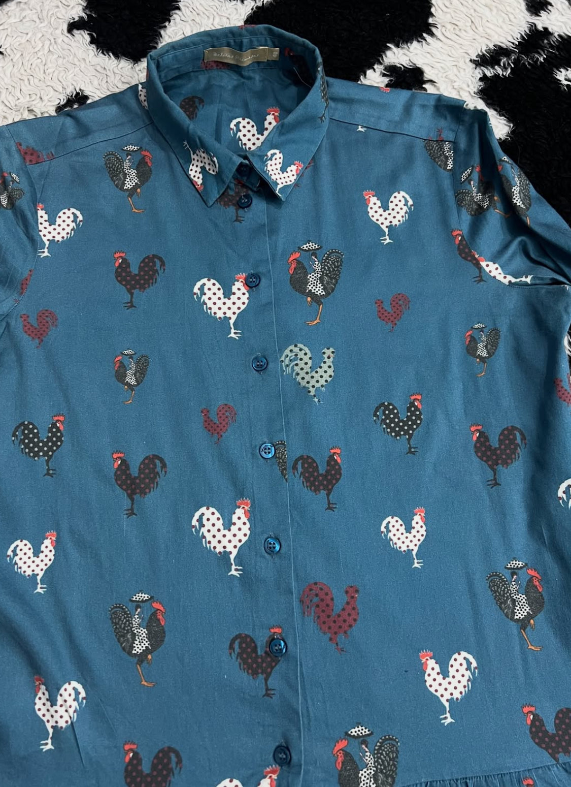 Roosters Printed Women's Buttonup